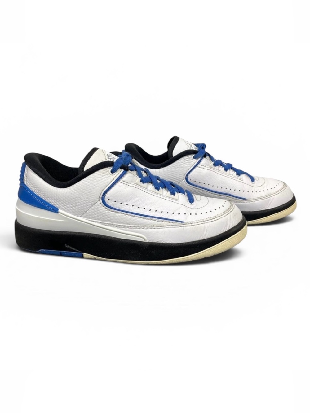 Nike Air Jordan 2 Retro Low Sneakers White Varsity Royal Blue Black Women’s 7